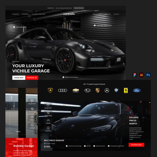 Maranello Car Garage - Landing Pages | Figma