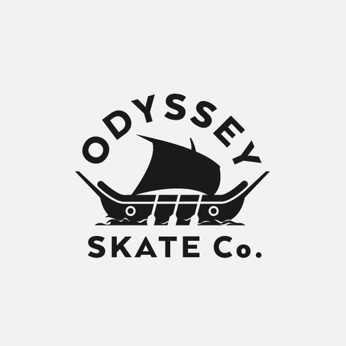 clever logo for skate greek company  called odyssy