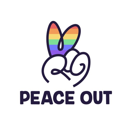 Peace Out Logo Design