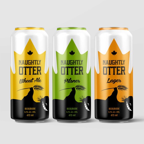 Concept for can of beer Naughty Otter