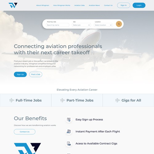 Wingman - Landing Page