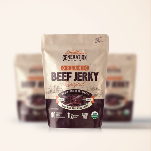 Beef jerky packaging design