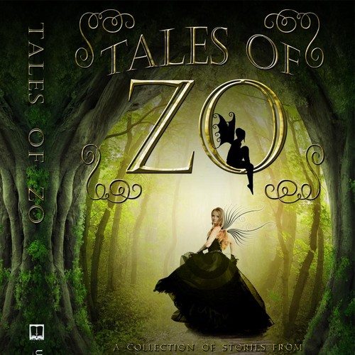 Create a book cover for a new collection of fairy tales