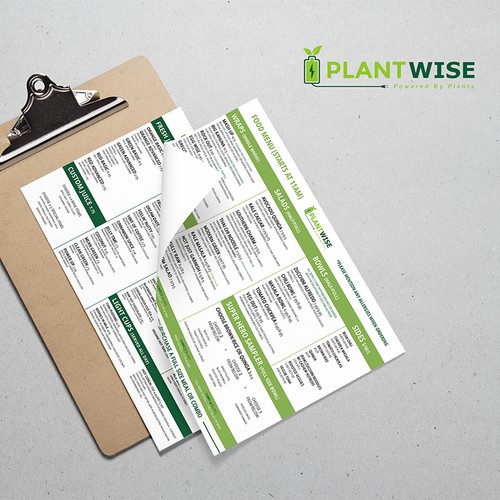 Menu design entry for Plantwise