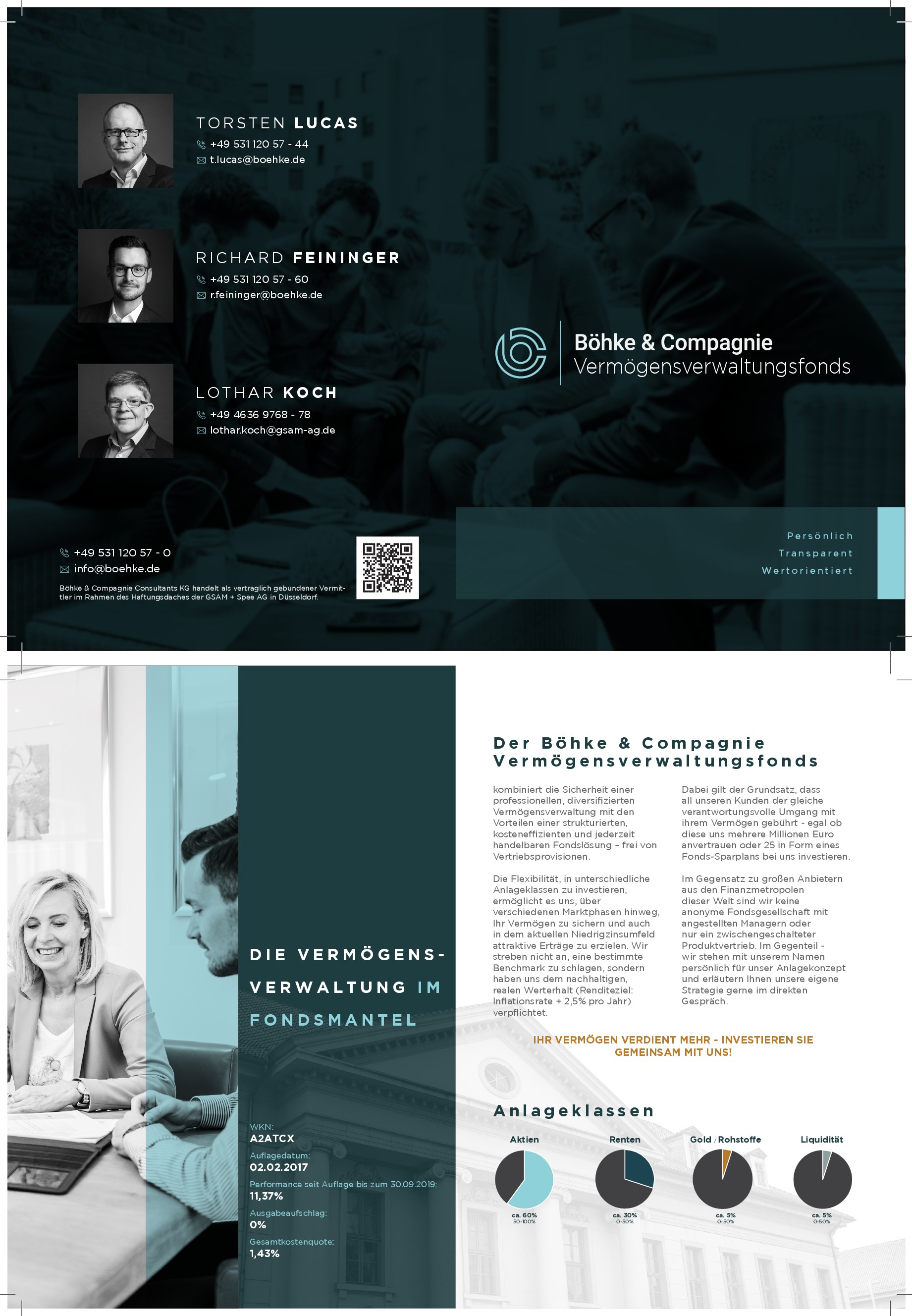 Brochure for an investment fund