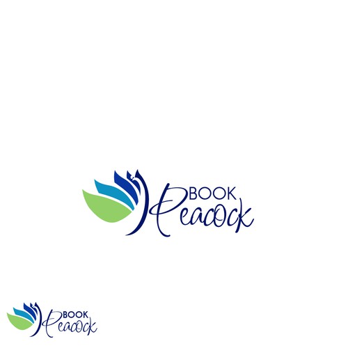 Need a logo - half book, half peacock