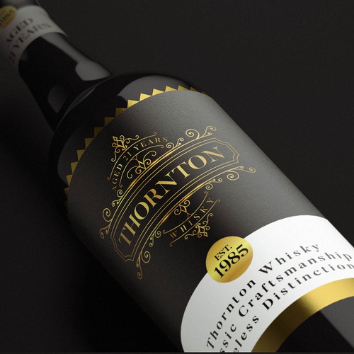 Thornton Whisky Label Design