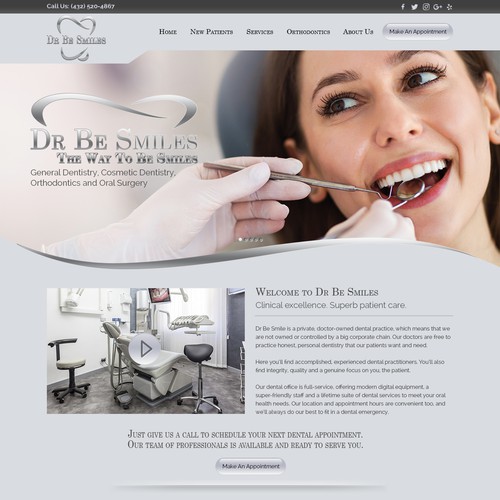 Dentist seeking top designers for a signature interactive website