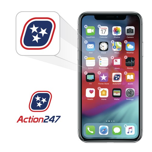 action247 logo and icon design