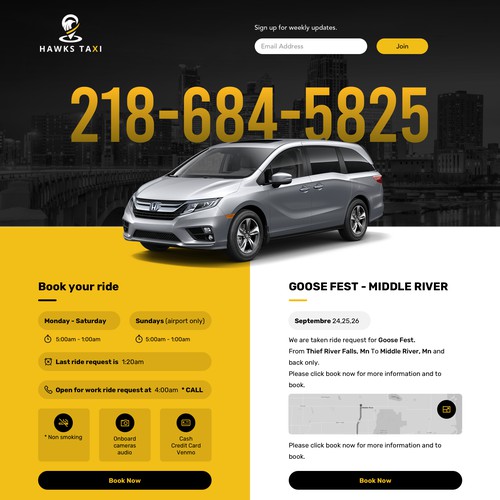 Taxi Landing Page
