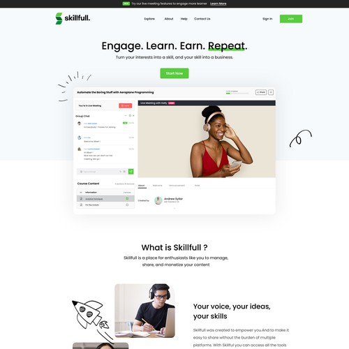 Skillfull Page for Creator