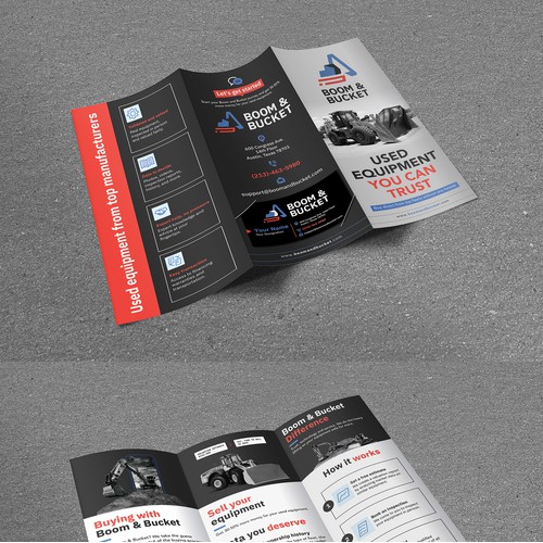 Tri-Fold Brochure for Boom & Bucket