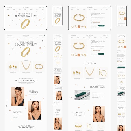 Elegant web design for a unique and luxury jewelry brand store