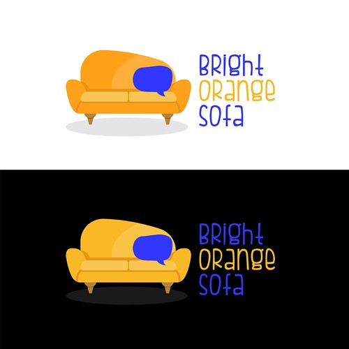 Brigh Orange Sofa Talk Show Logo