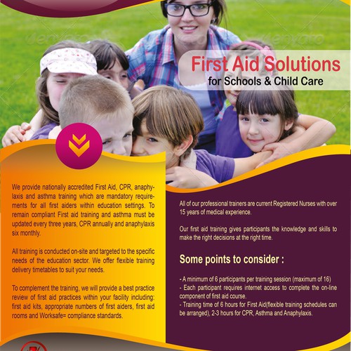 Design a Flyer for First Aid Solutions