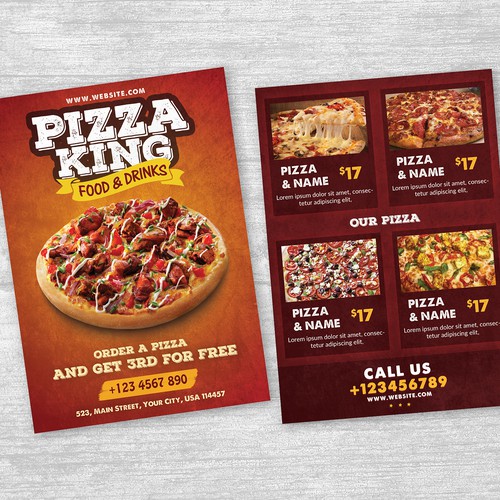 Pizza restaurant Flyer