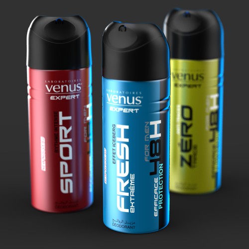 deodorant packaging design and 3D rendering