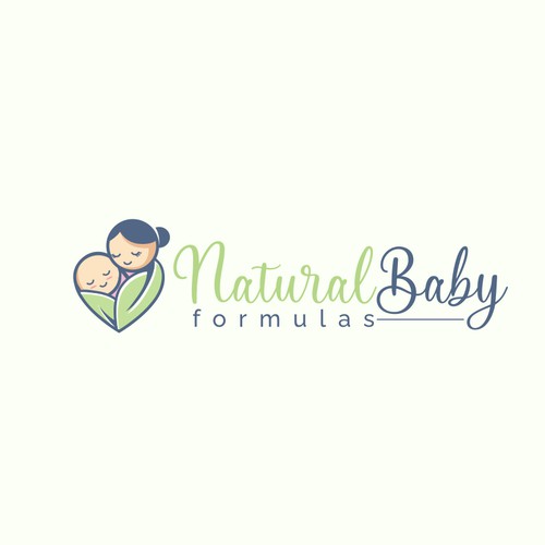 baby and mom simple and fun logo