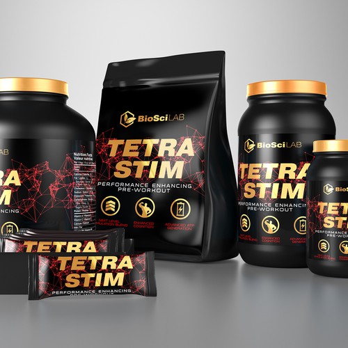 Label for pre workout TetraStim