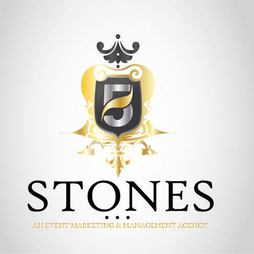 Classy and Luxury Logo For 5 Stones Agency