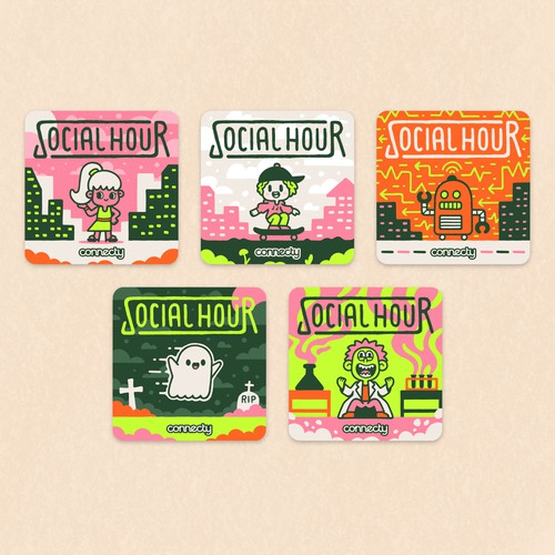 Social Hour Card Design