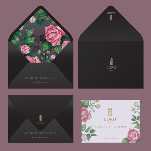 Elegant Gift Card for LORD, a Perfume Luxurious Brand