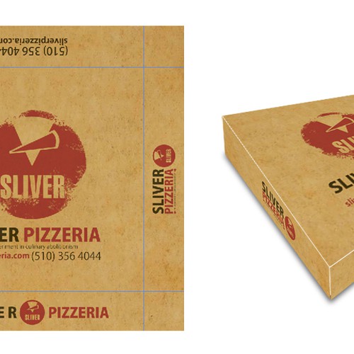 Create a winning pizza box design for Sliver Pizzeria!