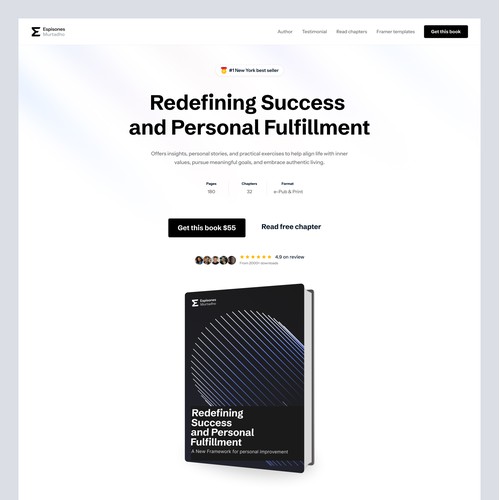 Bookish - A Framer template for your next best-seller book