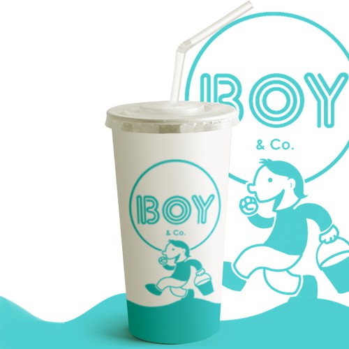 Cup design for milkshake bar, BOY & Co.