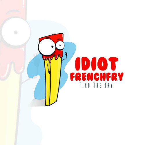 colorfull Idiot looking frensh fry 