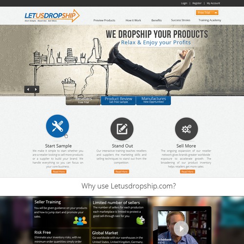  Letusdropship.com a new website design (detailed Guidelines) and guaranteed awards