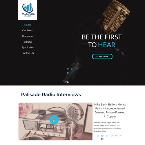 Website design for palisaderadio.com