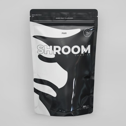 SHROOM gummies packaging design