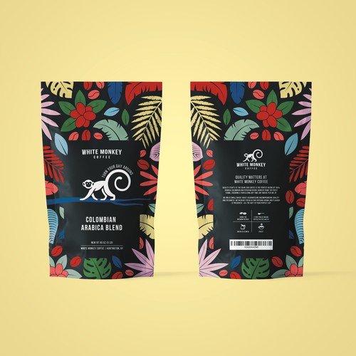 Packaging for White Monkey Coffee