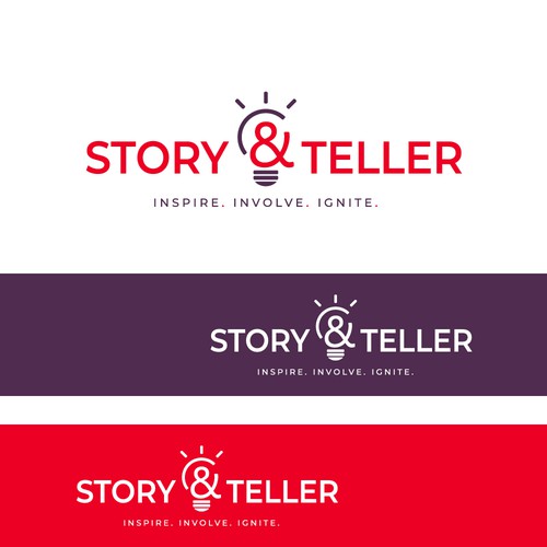 Logo concept for Story & Teller, a public relations agency that specializes in helping clients create better stories and do a better job telling those stories.
