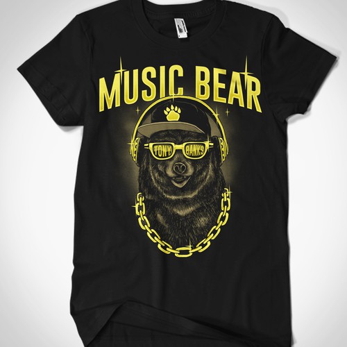 Music Bear T-shirt for Hip-Hop Artist