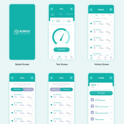 Konou Conect mobile app design