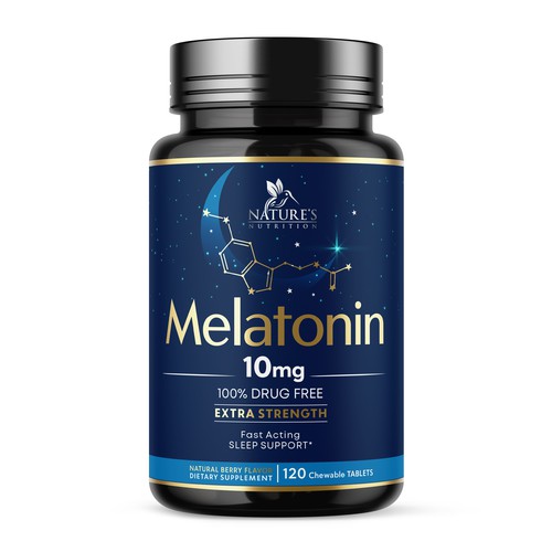 Label design for Melatonin supplement
