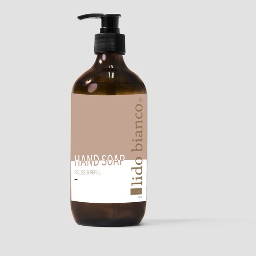  clean/organic packaging design for soap dispenser