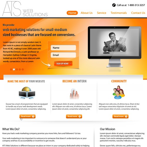 ATS Web Solutions needs a new website design