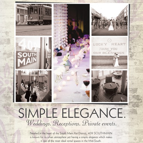 Print AD for Wedding Venue 409 South Main