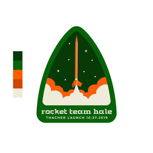 Design for Rocket Team Hale sticker and sign