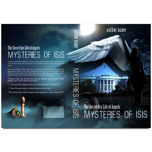 Book cover for an erotic fiction series ''The Secret Sex Life of Angels'' MYSTERIES OF ISIS