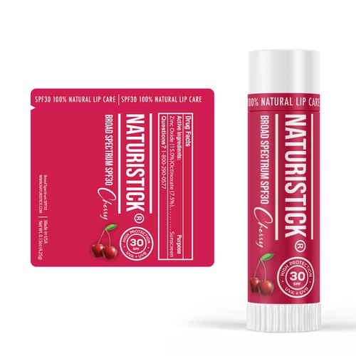 Label design for natural lip care product