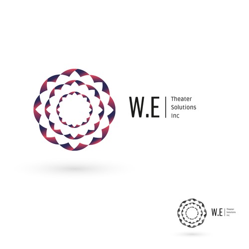 A fresh, enticing logo for W.E. Theater Solutions Inc. (Home Theater company)