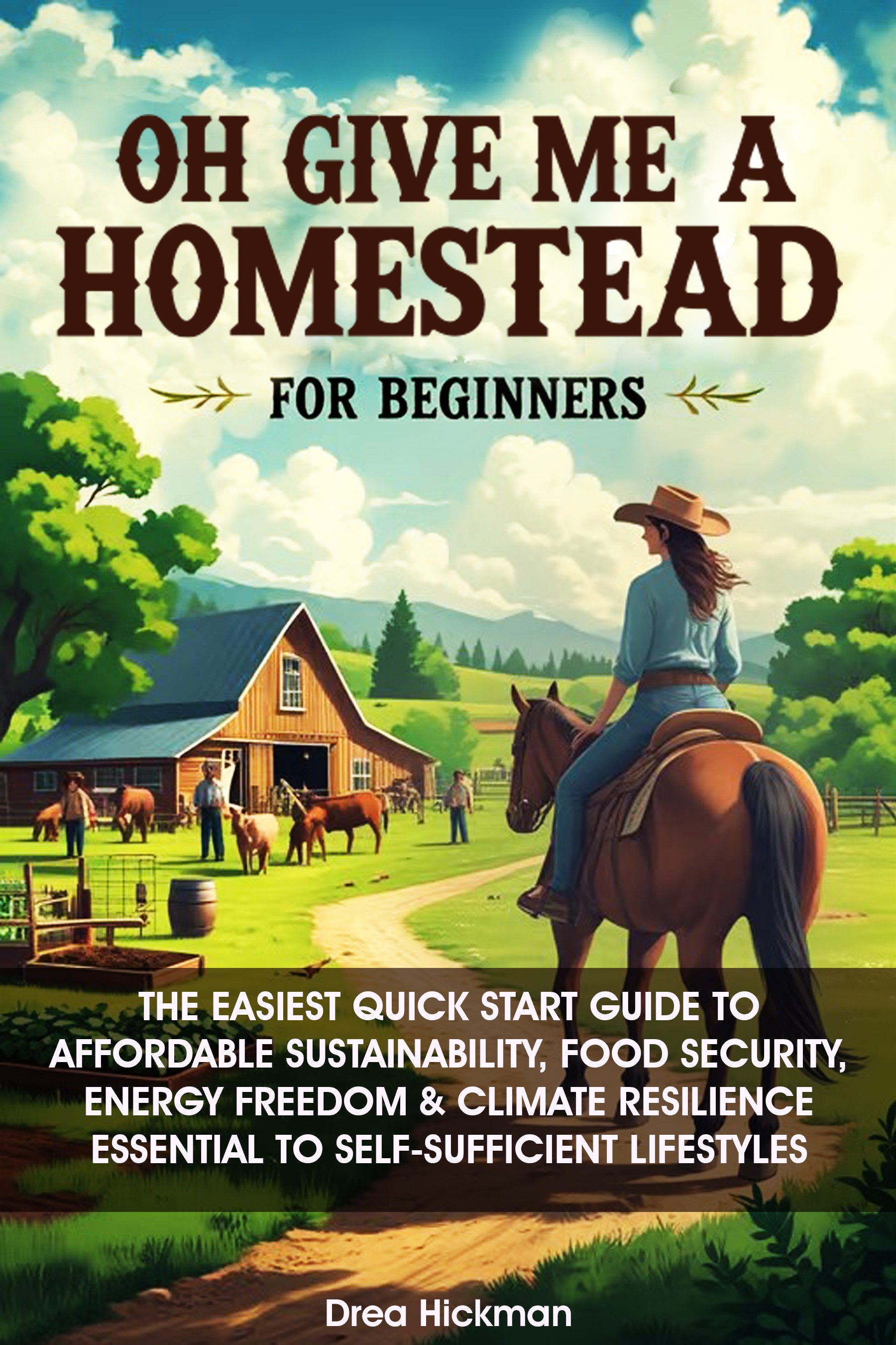 Oh Give Me A Homestead for beginners: A realistic country themed ebook cover design contest.