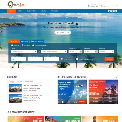 Travelden Booking Engine Website