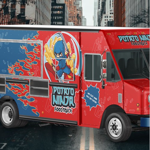 Potato Ninja food truck wrap
