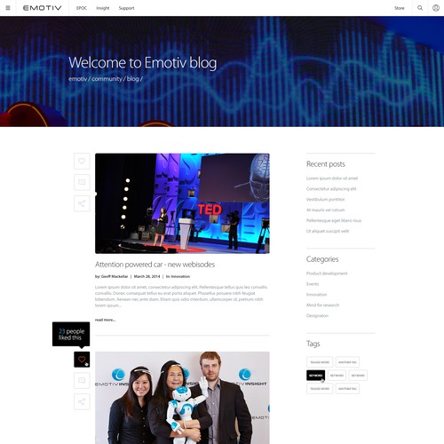 Redesign website for International Award Winning EEG system