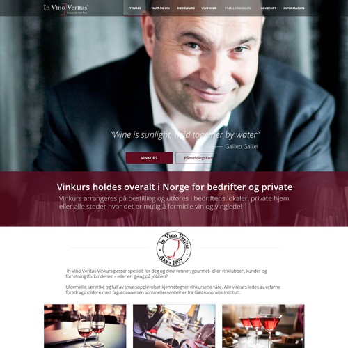 Leading wine critic in Norway needs new, modern web design